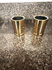 Novelty 50 Caliber Bullet Shot Glasses - Set of 2 - Gold Color - 60ml/2fl oz picture