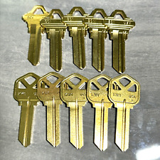 LOT 10 PACK KWIKSET KW-1 & SC-1 House Key Blanks BRASS Maintenance RE-Apartments picture