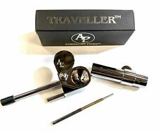 ORIGINAL AMERICANPIPES(tm)TRAVELLER(TM) DELUXE CHROME PLATED  SOLID  BRASS picture