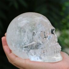 2.75LB Natural clear quartz skull Quartz Crystal carved Reiki healing WK276 picture