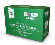 200 TALL Semi-Rigid Card Holders Oversize for sending Graded Cards with 1/2