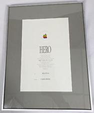 Vtg Apple Computer Mac Vendor Hero Award Recognition Employee Framed Certificate picture