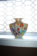 Large Maestri Vetrai Azzurra Murano Glass Vase Colorful Spots picture