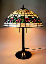Arts & Crafts Antique Miller Handel Era Art Glass Stain Slag Shade Table Lamp picture