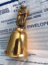 Lincoln Mint 1978  Gold Plated Brass Bell w/ Statue of Indian Women Hold corns  picture