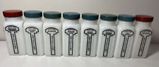 Vtg. Griffith's 8 Jar Art Deco Milk Glass Spice Jars picture