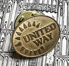 Antique United Way Gold Pin Vintage Volunteer RARE Collectible Union Made USA picture