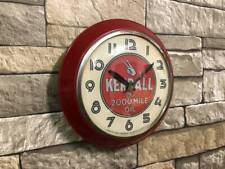 VTG INGRAHAM KENDALL OIL OLD GAS STATION ADVERTISING WALL CLOCK SIGN GLOBE-PUMP picture