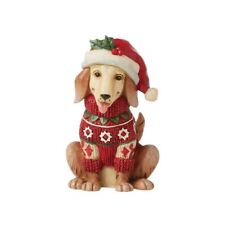 Jim Shore Heartwood Creek Christmas Dog Miniature Figurine 6012962 picture
