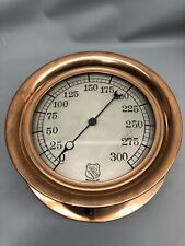 Antique Brass Pressure Gauge 9 9/16