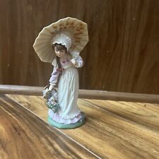 Sandra Kuck Day Dreaming Figurine  Woman With Umbrella Carrying Her Cats Kitten picture