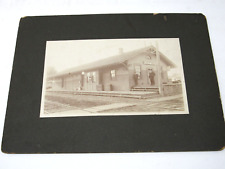 c1890s Hartford Railroad Depot Train Station Cabinet Card Photograph Michigan ? picture