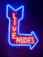 New Live Nudes Neon Light Sign Beer Bar Gift Real Glass Lamp Girl 20