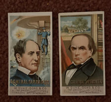1888 N76 W. Duke Sons & Co. Great Americans ADMIRAL FARRAGUT Daniel Webster Lot picture