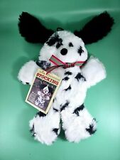 Vintage 1982 Hallmark Stuffables Christmas Stocking Dog Puppy Black And White picture