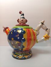 Teapot Clown Circus Stars Moon Luster Ware Bowling Pins picture