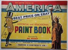 The U.S.A.      Historical and Educational PAINT BOOK     1949     by MR. PEANUT picture