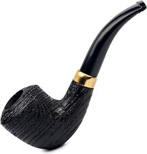 Dr. Watson - Wooden Tobacco Smoking Pipe, Classic Dublin Shape (Rusticated) picture