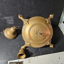 Antique Ornate Victorian Brass 4 light Chandelier pan fixture project picture