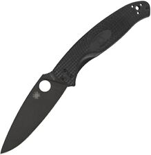 Spyderco Resilience Folding Knife Black FRN Handle Plain Black Blade C142PBBK picture