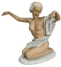 Heinz Schaubach Unterweissbach HUS Germany Sitting Bather Nude Woman Figurine picture
