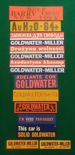 Rare Vintage Lot (12) Barry Goldwater For President Bumper Stickers Unused picture