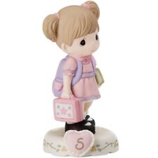 Precious Moments Figurine Growing in Grace Age 5 Birthday Brunette 152011B picture