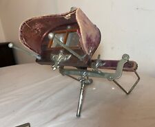 RARE antique 19th century wood velour nickel plated stereoscope photo viewer picture