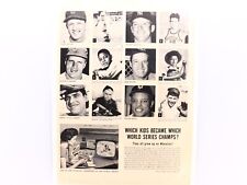 1956 Wheaties Ad Showing Photos Of 6 World Series Champs With Childhood Photos. picture