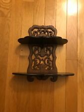 Chinese / Japanese Antique Ornate carved Rosewood Wooden Shelf 11