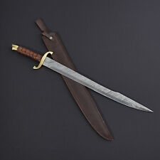 Forged Handmade Carbon Steel Blade Tactical Viking Sword | Hunting Sword Camping picture