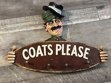 Rare Peter Mook “Coats Please” Wall Decor picture
