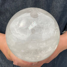 6.82LB A+ Natural White Quartz Sphere Hand Carved Crystal Ball Reiki.YQ287 picture