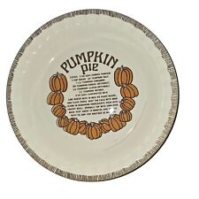 Royal China By Jeanette Pumpkin Pie Recipe Plate With Ruffled Edges Vintage picture