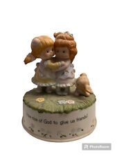 1989 Music Box Porcelain Special Blessings “How Nice of God to Give Us Friends