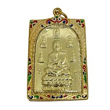 Phra Somdej Toh Chinnabanchon Benjapakee Thai Amulet Gold Plated Case #3 picture