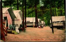 Vtg Postcard 1912 New York Angola NY - Upper Ridge Pine Lodge Camping Cabins picture
