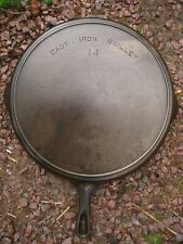 NICE Restored Unmarked Wagner/Griswold No. 14 Cast Iron Skillet, 15 1/4 Inch picture