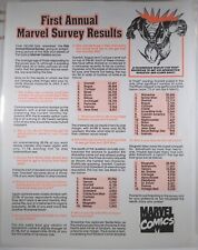 💥 MARVEL COMICS FIRST ANNUAL SURVEY RESULTS RETAILER PROMO WOLVERINE X-MEN 1994 picture
