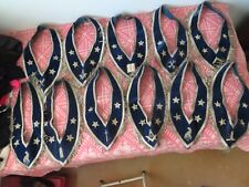 Antique Masonic Collar MFG By C.E. Ward Co.  New London Ohio lot of 11 30s 40s picture