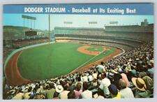 1972 DODGER STADIUM BASEBALL AT ITS EXCITING BEST VINTAGE PLASTICHROME POSTCARD picture