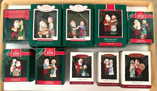 Hallmark Mr & Mrs Claus Ornament Series Complete Set of 10 ~ 1986-1995 picture