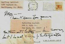 “On Golden Pond” Katharine Hepburn Hand Written Envelope COA picture