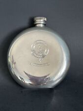 Vintage Sheffield Rose English Pewter Flask PER ARDUA Macintyre Clan  picture