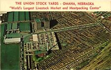Vintage Postcard- Union Stock Yards, Omaha, NB 1960s picture