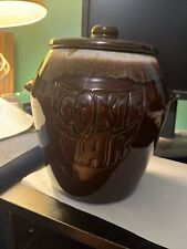 Vintage Brown Drip Glaze Bean Pot Cookie Jar, McCoy?? picture