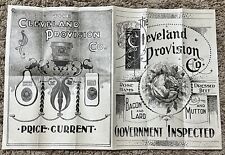 THE CLEVELAND PROVISION CO. GOVERNMENT INSPECTED FOLDED AD EPHEMERA PAPER picture