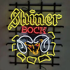 New Shiner Bock Ram Texas TX Beer Bar Light Lamp Neon Sign 24x20 picture