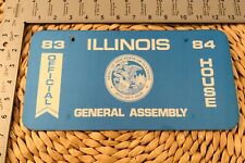 1983 1984 Illinois License Plate ALPCA Political Booster House General Assembly picture