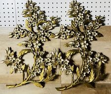 Dogwood Branches Wall Hanging Syroco Plastic Flowers Wall  Decor 20” X 13 1/4” picture